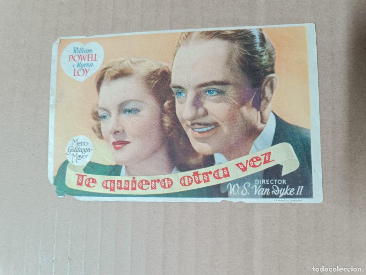Cine: ANTIGUA PROGRAMACION DE CINE, PELICULA TE QUIERO OTRA VEZ, 1945 TORREVIEJA ALICANTE, FOLLETO P25