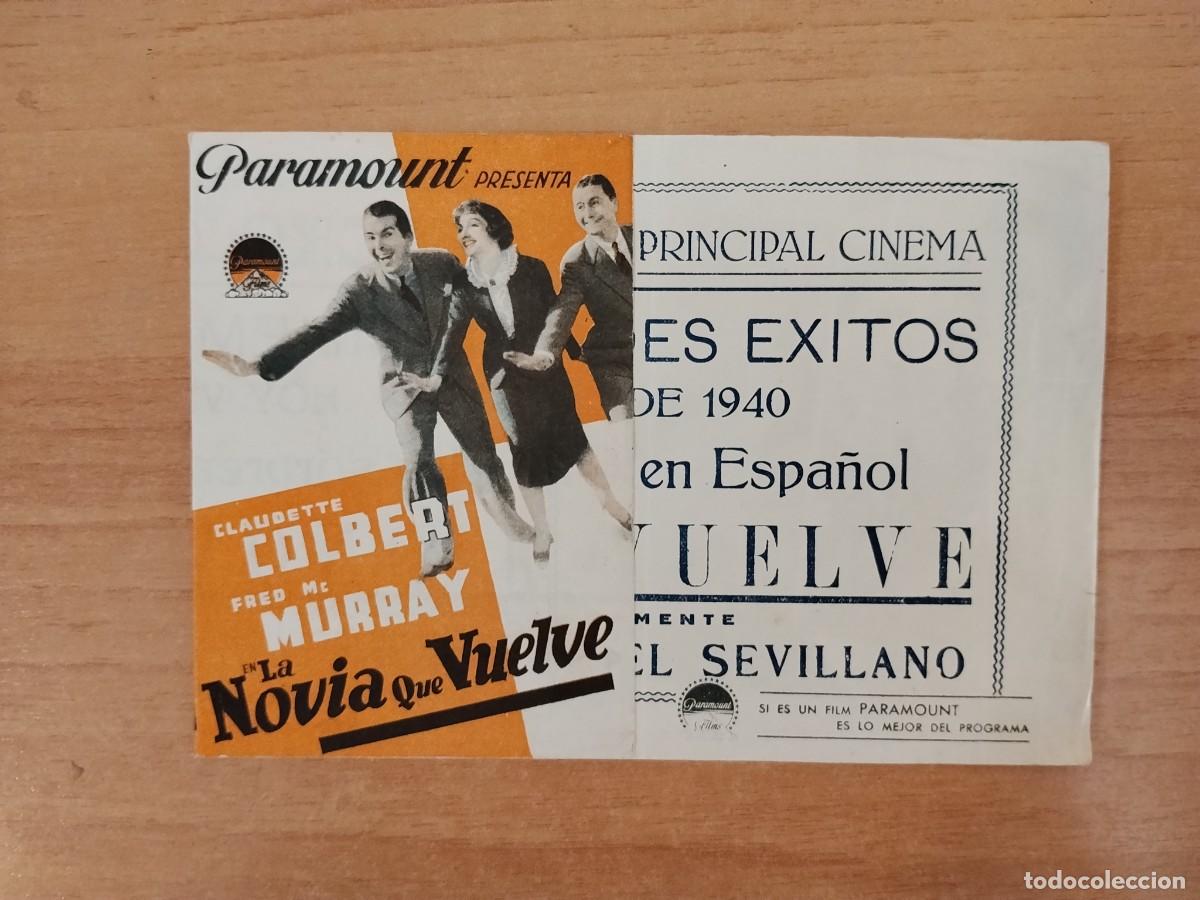 Flyers Publicitaires de films Anciens: ROSA--PROGRAMA DE CINE---LA NOVIA QUE VUELVE CT