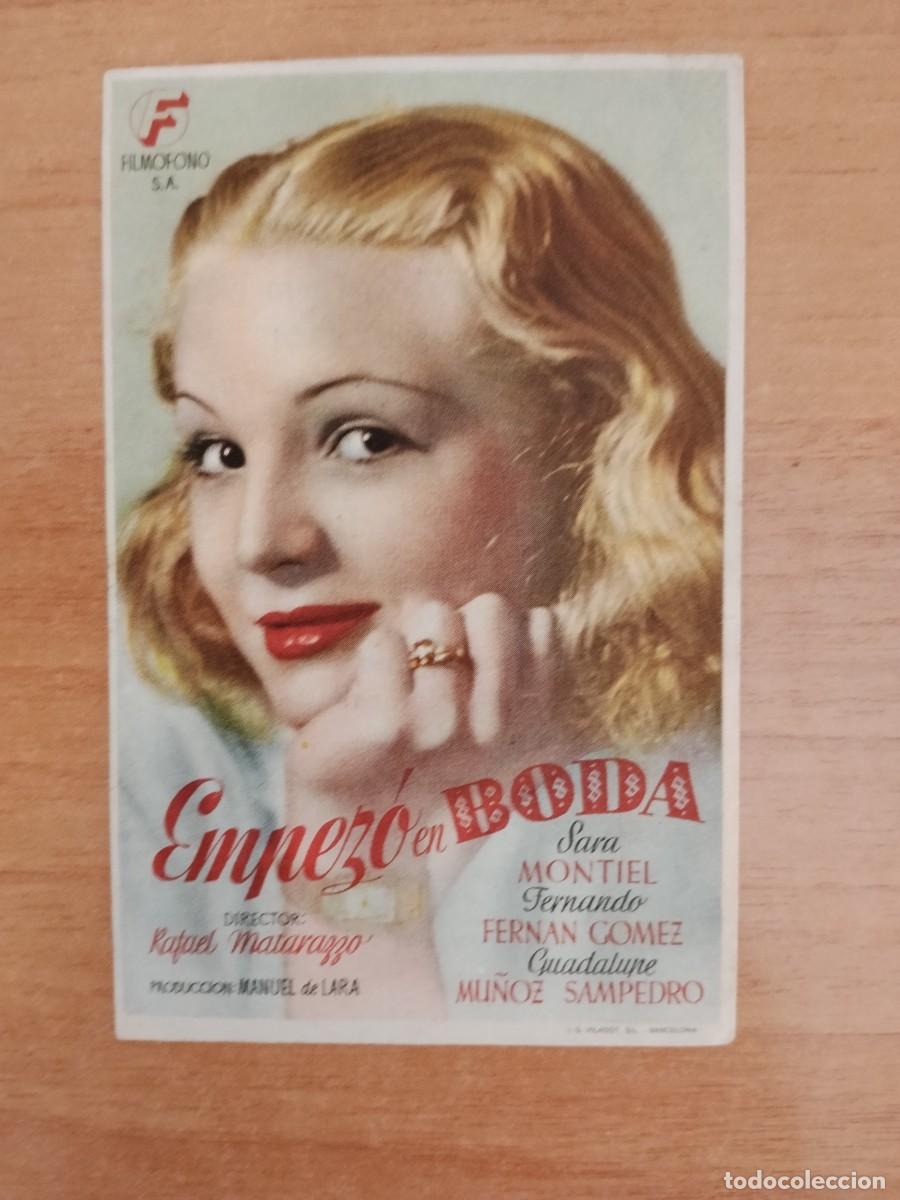  Flyers Publicitaires de films Anciens: ROSA--PROGRAMA DE CINE---EMPEZO EN BODA CT