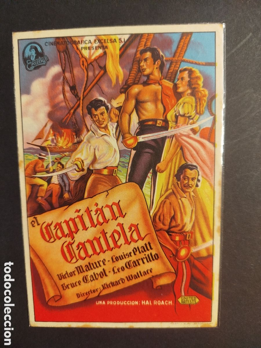 Cine: EL CAPIT&Aacute;N CAUTELA PROGRAMA DE MANO 1944 C/P