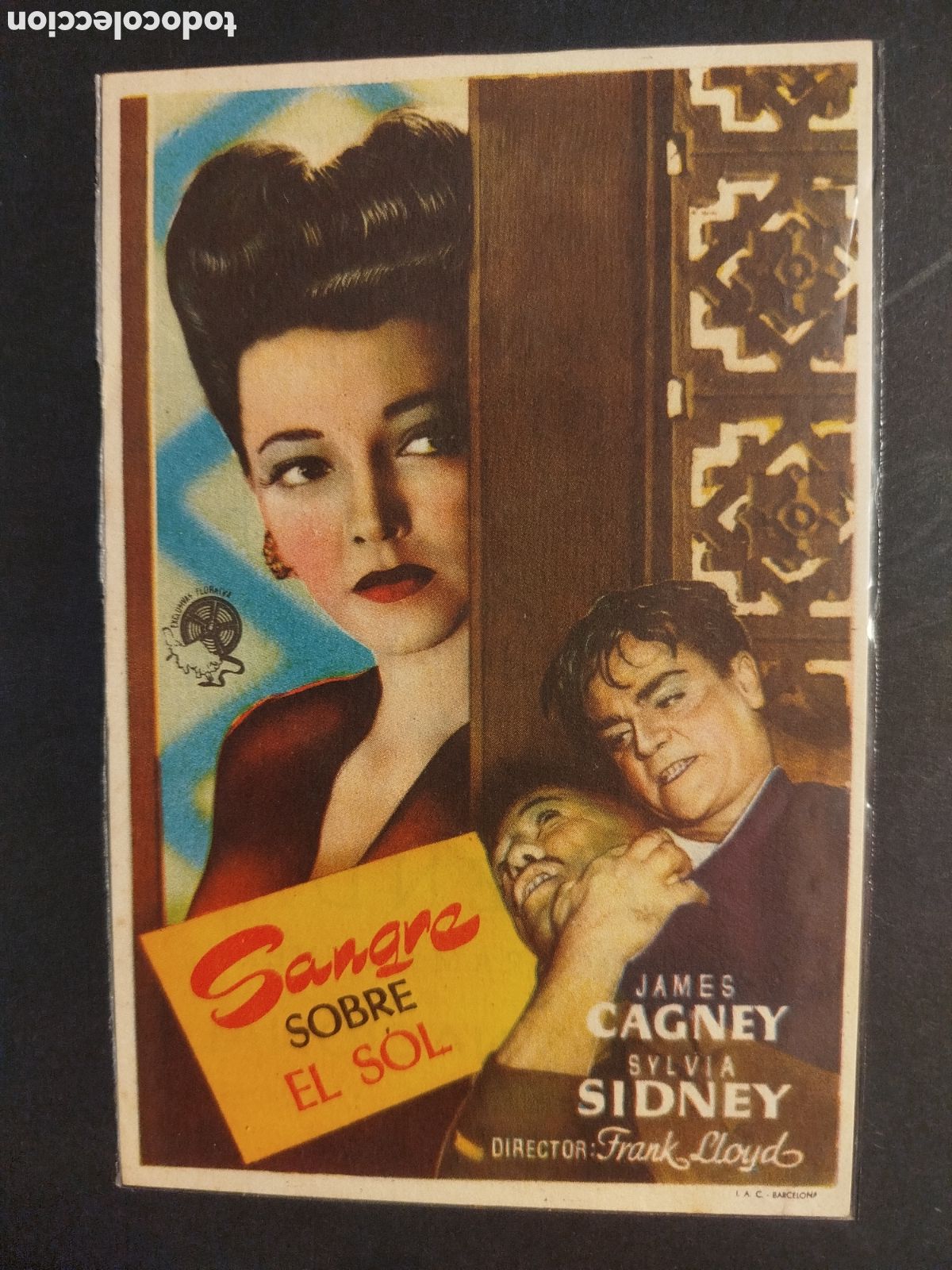 Cine: SANGRE SOBRE EL SOL PROGRAMA DE MANO 1946 C/P - Foto 1