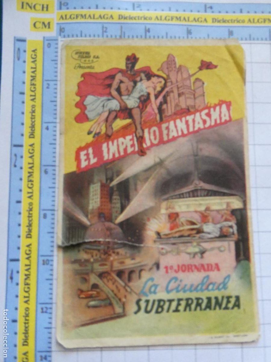 Cine: PROGRAMA DE MANO. PEL&Iacute;CULA IMPERIO FANTASMA CIUDAD SUBTERRANEA CINE CINEMA M&Aacute;LAGA. 191