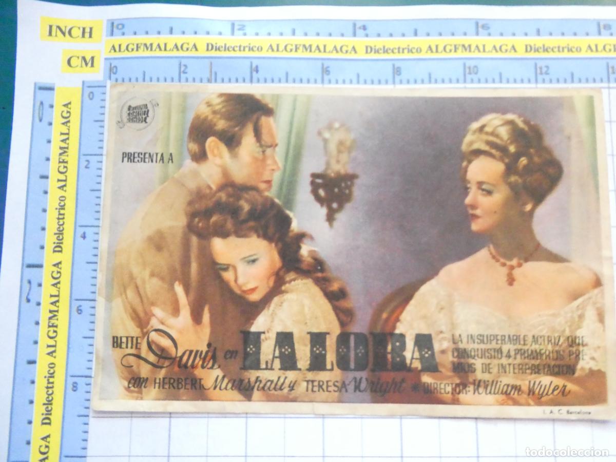 Cine: PROGRAMA DE MANO. PEL&Iacute;CULA LA LOBA PUBLICIDAD CINE ECHEGARAY M&Aacute;LAGA. 193