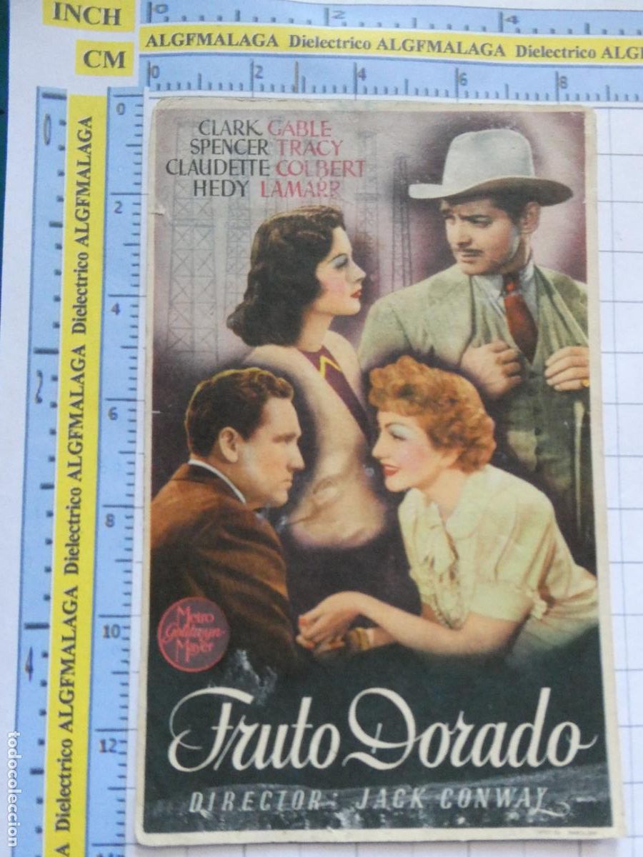 Cine: PROGRAMA DE MANO. PEL&Iacute;CULA FRUTO DORADO PUBLICIDAD CINE MODERNO M&Aacute;LAGA A&Ntilde;O 1945. 197