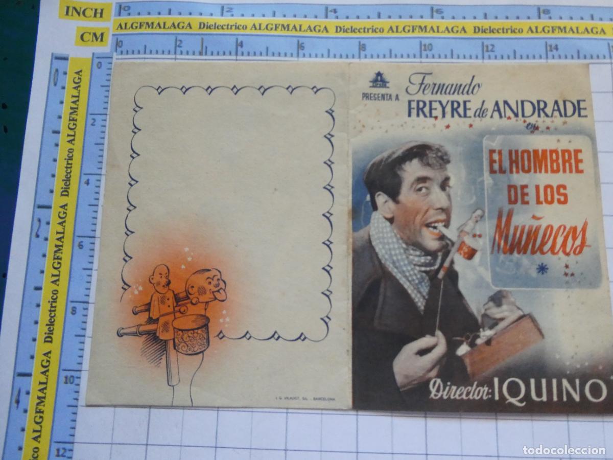 Cine: PROGRAMA DE MANO. PEL&Iacute;CULA EL HOMBRE DE LOS MU&Ntilde;ECOS. SIN PUBLICIDAD. 200
