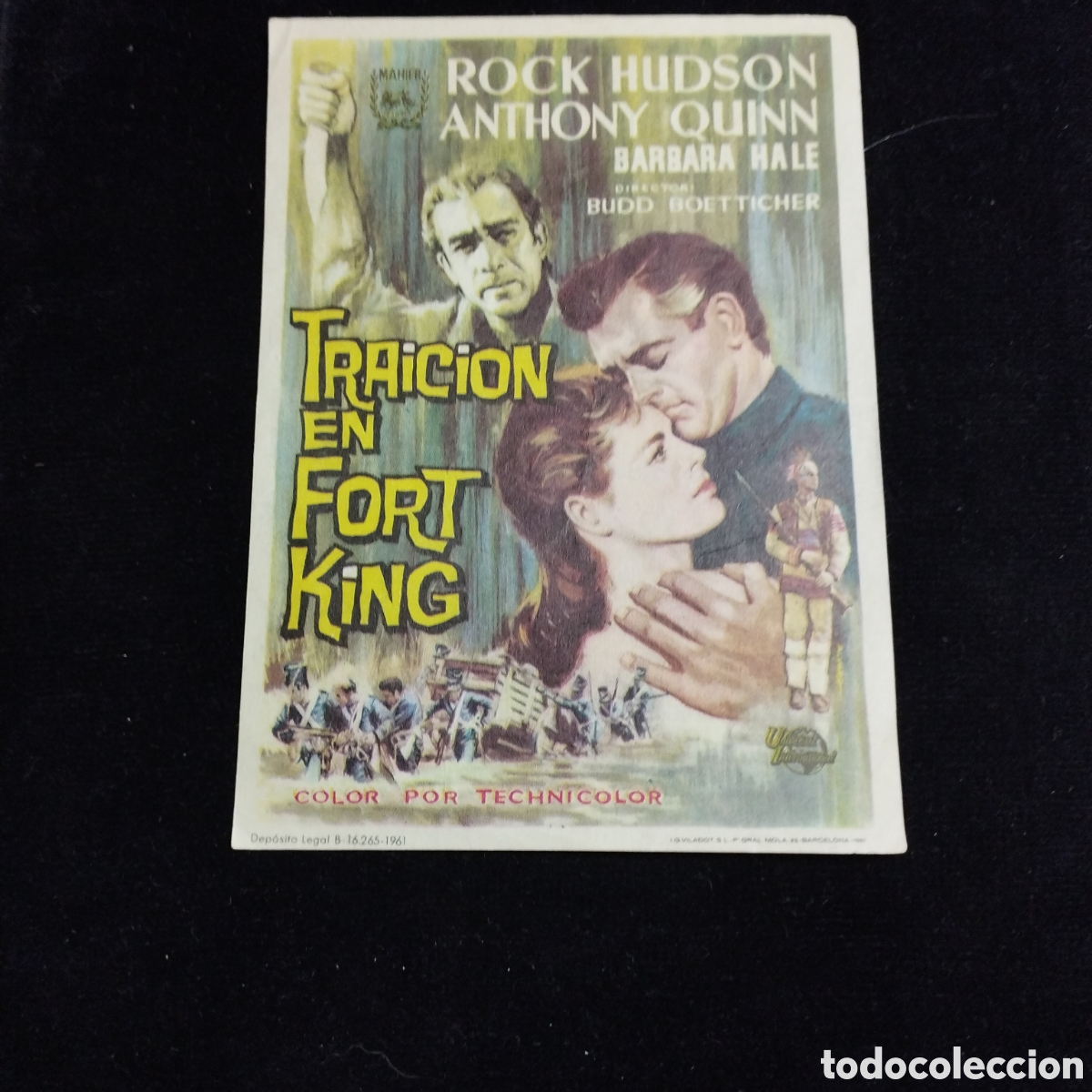 Cine: Programa de cine sencillo. Traici&oacute;n en Fort King. Rock Hudson. 1963. Las Arenas