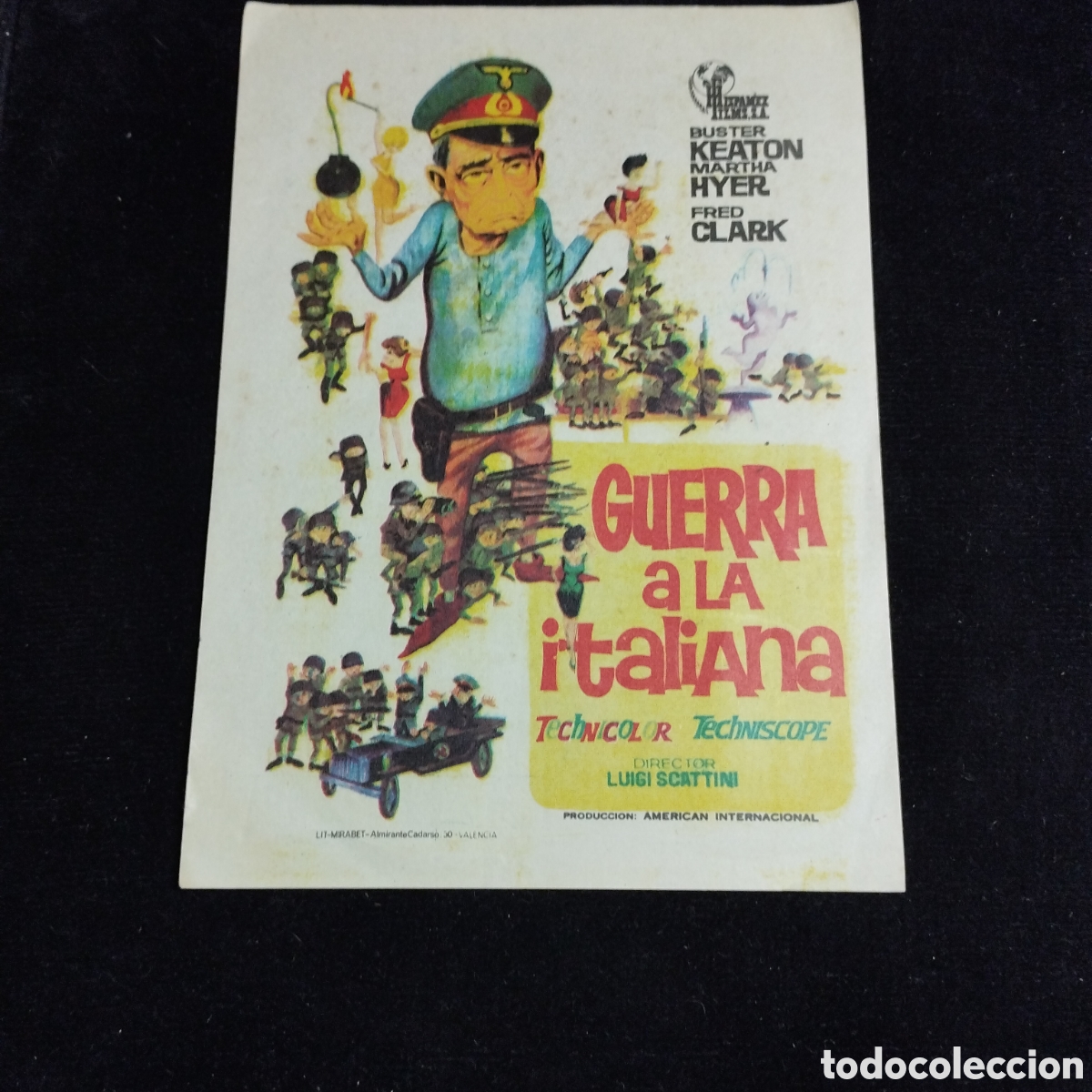Cine: Programa de cine, sencillo. Guerra a la italiana. Buster Keaton. Martha Hyer.