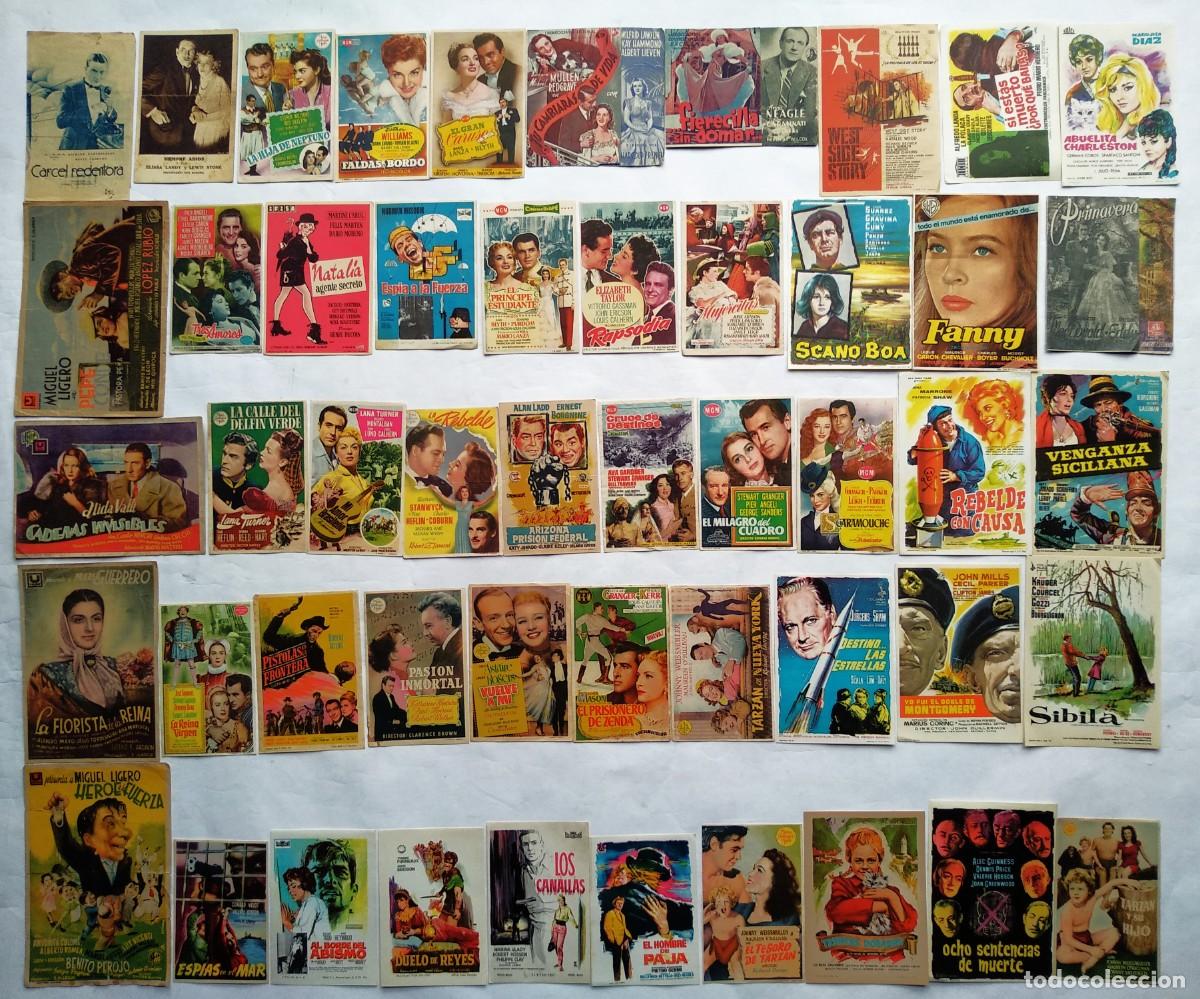  Flyers Publicitaires de films Anciens: 50 PROGRAMAS VARIADOS, LOTE N&ordm; 257. ( 12 CON EL DORSO IMPRESO).