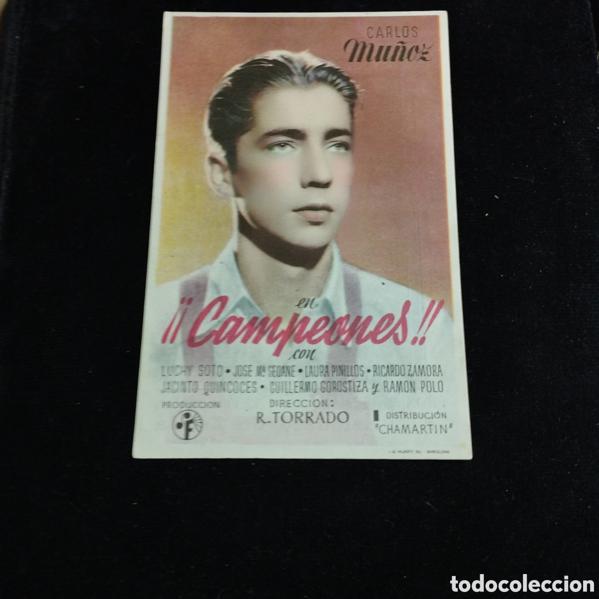 Cine: Programa de cine, sencillo. &iexcl;&iexcl;Campeones!!. Carlos Mu&ntilde;oz. Luchy Soto. Cine Moderno.