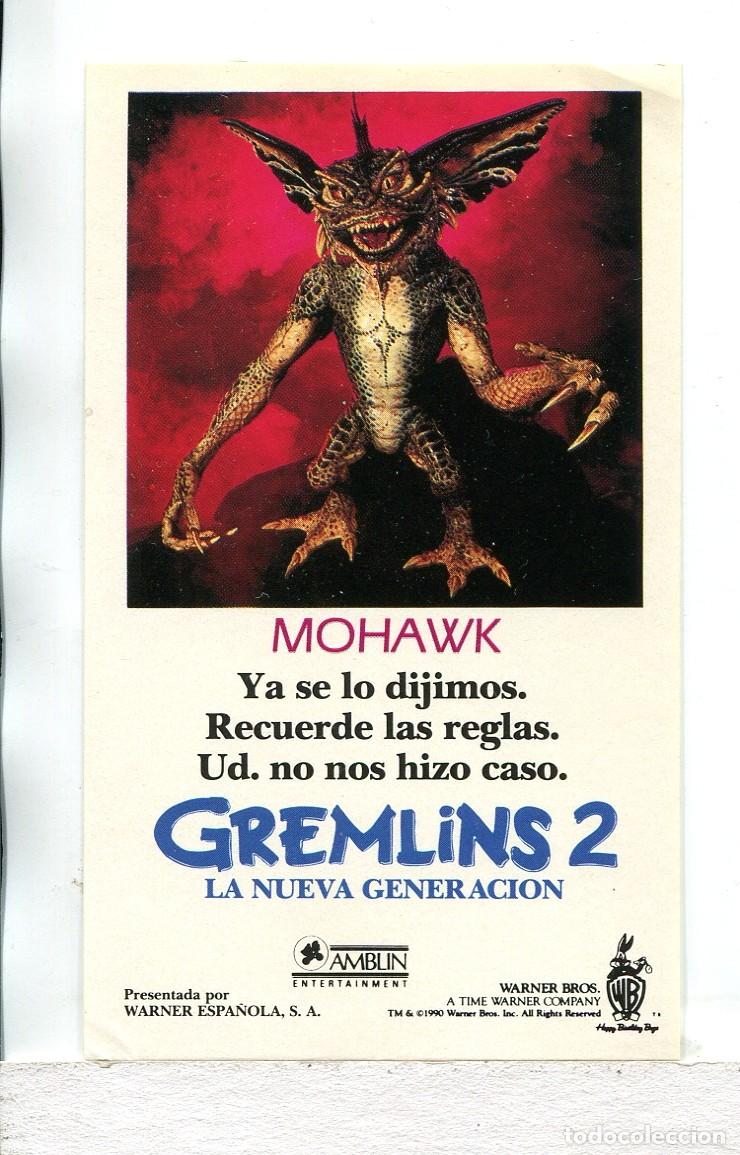  Flyers Publicitaires de films Anciens: GREMLINS 2, LA NUEVA GENERACI&Oacute;N. PEGATINA.