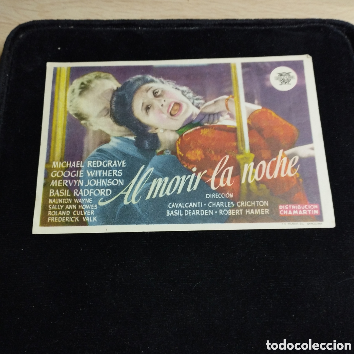 Cine: Programa de cine sencillo. Al morir la noche. Michael Redgrave. Googie Withers. 1948. Econ&oacute;mico Pala