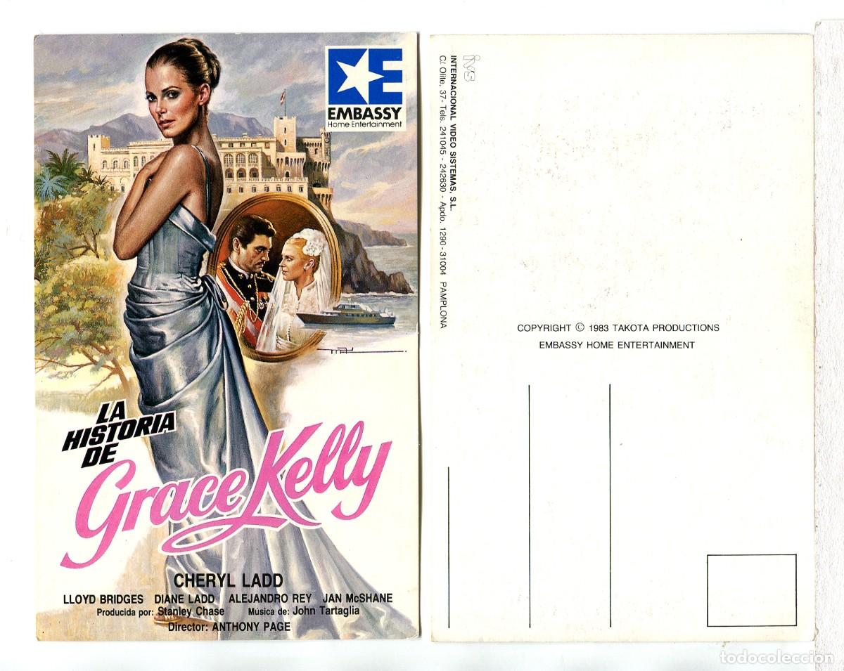 Folhetos de m&atilde;o de filmes antigos de cinema: LA HISTORIA DE GRACE KELLY, con Cheryl Land. POSTAL.