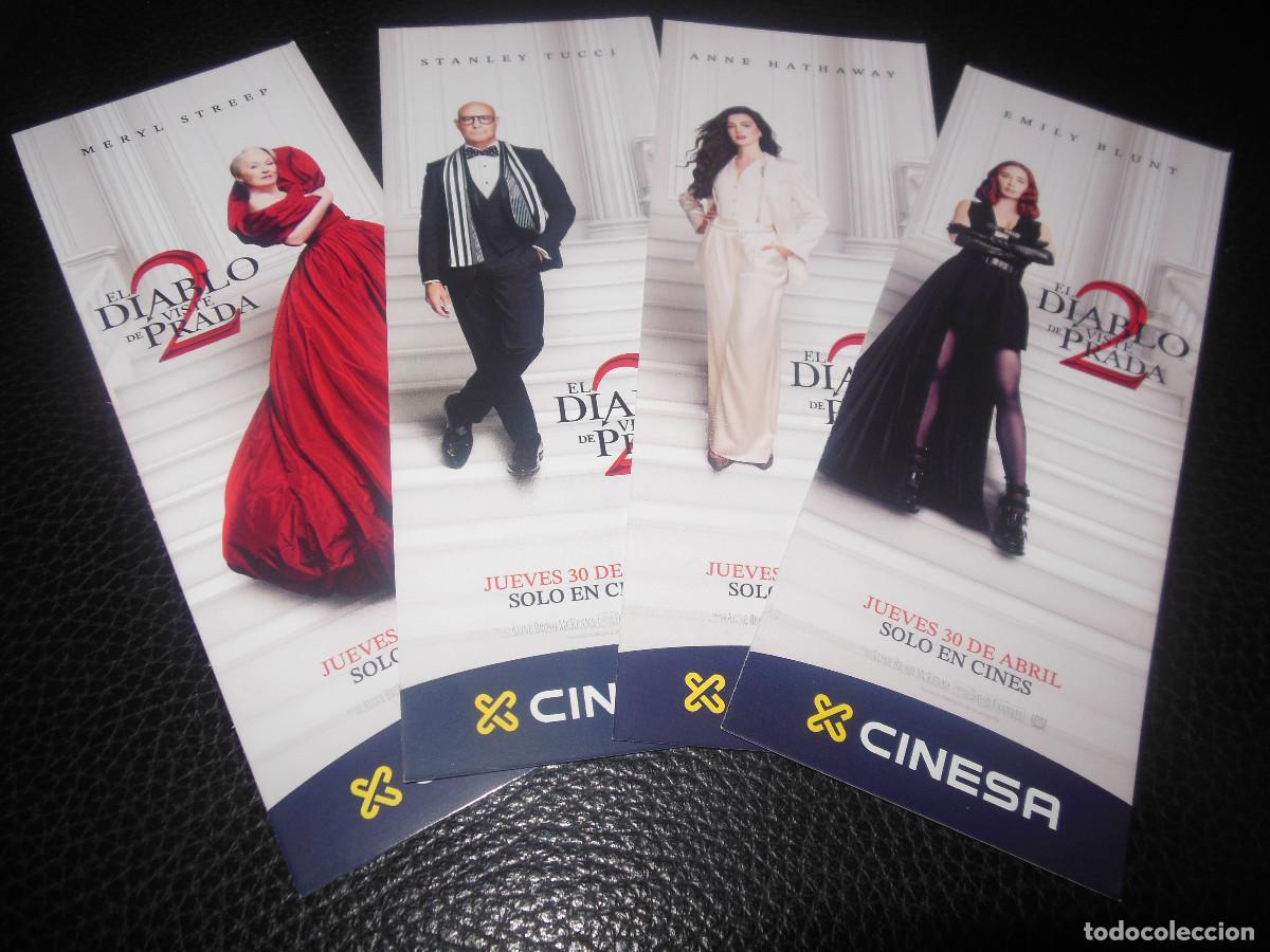 Cine: EL DIABLO VISTE DE PRADA 2 PROGRAMA DE CINE TARJETA 2026 SET DE 4