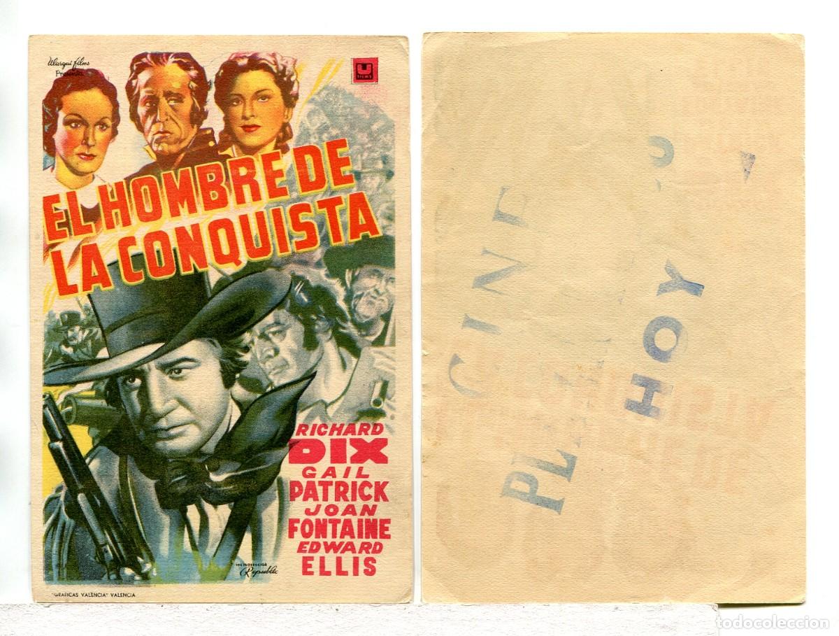  Flyers Publicitaires de films Anciens: UN HOMBRE DE CONQUISTA, con Richard Dix.