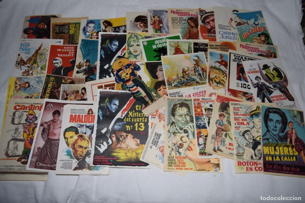 Cine: Sobre 40 FOLLETOS de MANO / Parte con publicidad diversa - Diferentes &eacute;pocas - &iexcl;Mira fotos! Lote 03