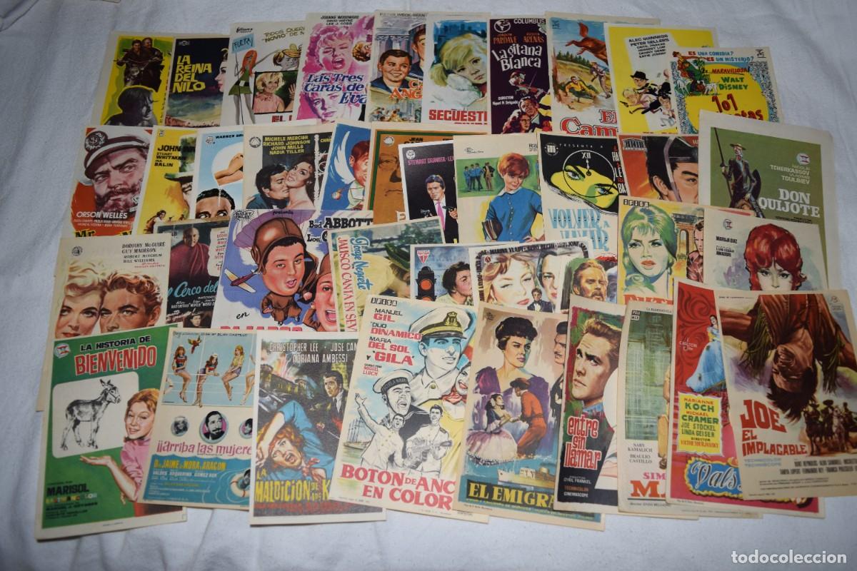 Cine: Sobre 40 FOLLETOS de MANO / Parte con publicidad diversa - Diferentes &eacute;pocas - &iexcl;Mira fotos! Lote 05
