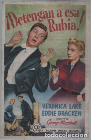 Cine: PROGRAMA DE CINE: &iexcl;DETENGAN A ESA RUBIA! PC-11477 - Foto 1