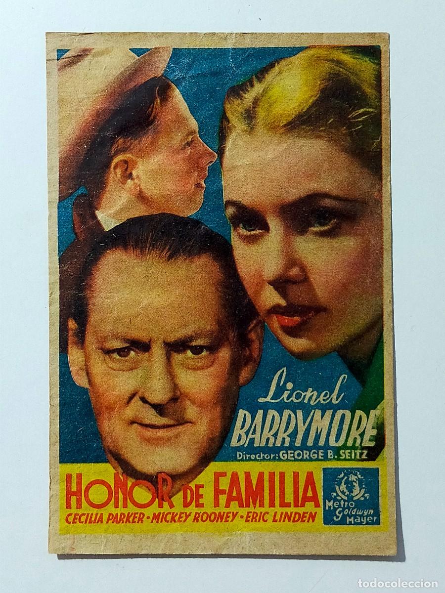 Cine: Programa Sencillo Orig: HONOR DE FAMILIA. Lionel Barrymore, Mickey Rooney - Cine Sal&oacute;n, San Fernando