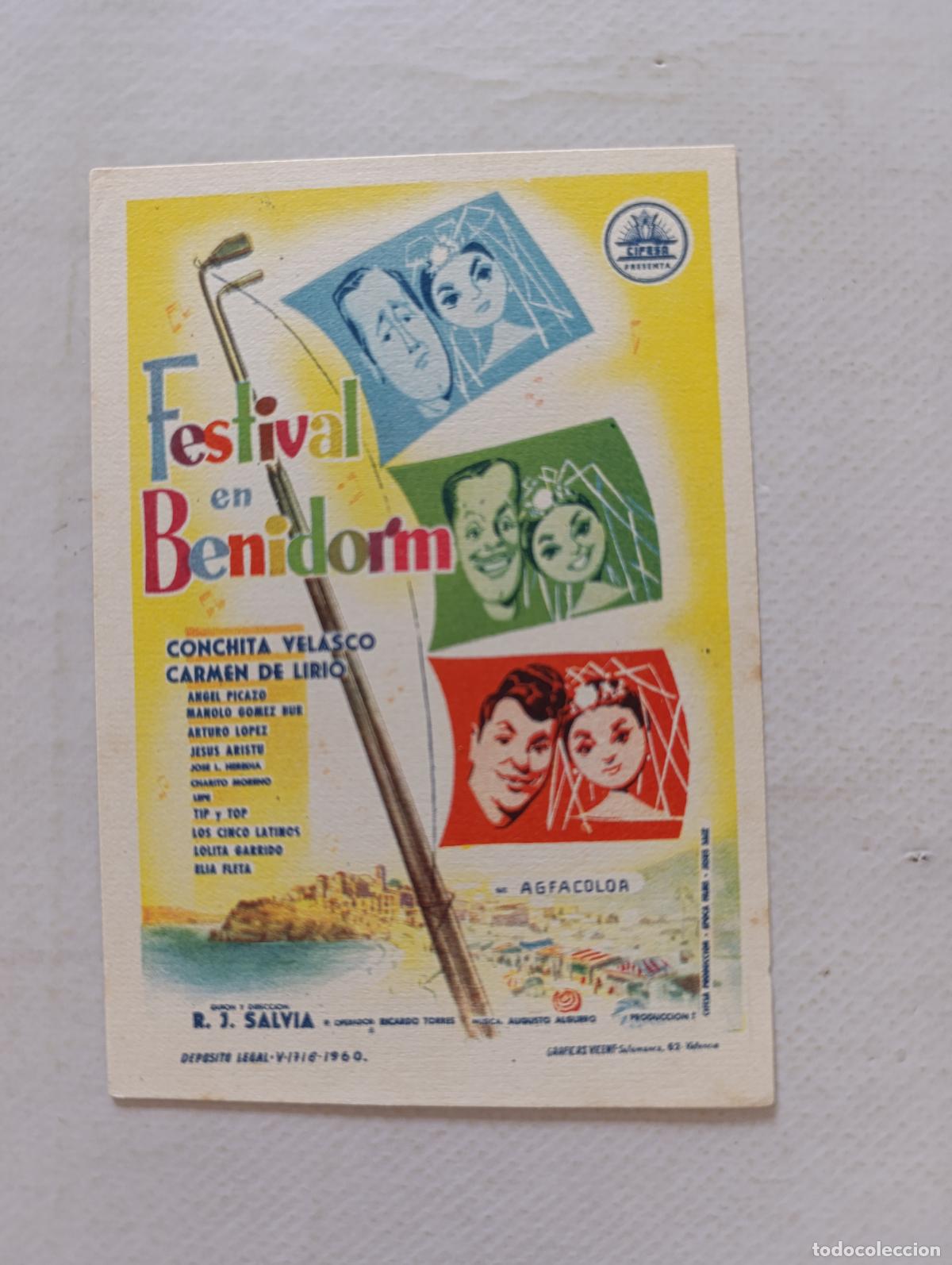 Cinema: FOLLETO DE MANO - FESTIVAL EN BENIDORM - CONCHITA VELASCO - SIN PUBLICIDAD (148F)