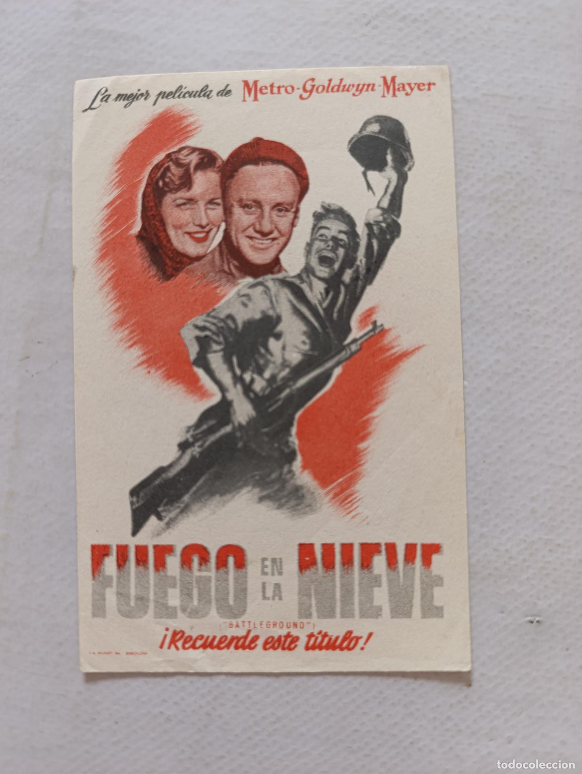 Cine: FOLLETO DE MANO - FUEGO EN LA NIEVE - SIN PUBLICIDAD (148F)