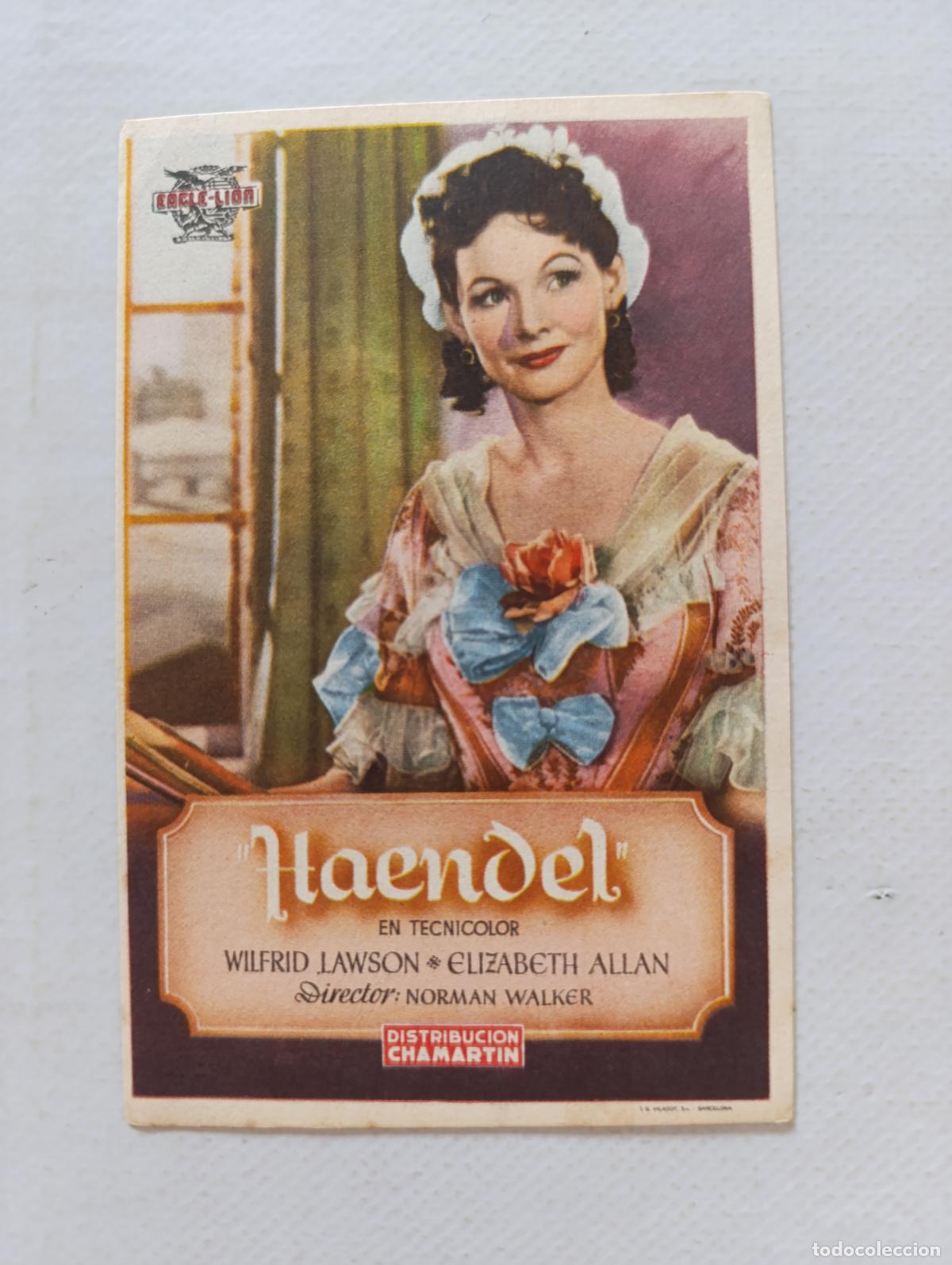Cine: FOLLETO DE MANO - HAENDEL - SIN PUBLICIDAD (148H)