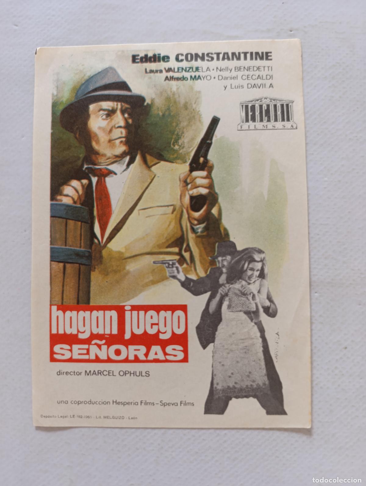 Cine: FOLLETO DE MANO - HAGAN JUEGO SE&Ntilde;ORAS - EDDIE CONSTANTINE - SIN PUBLICIDAD (148H)