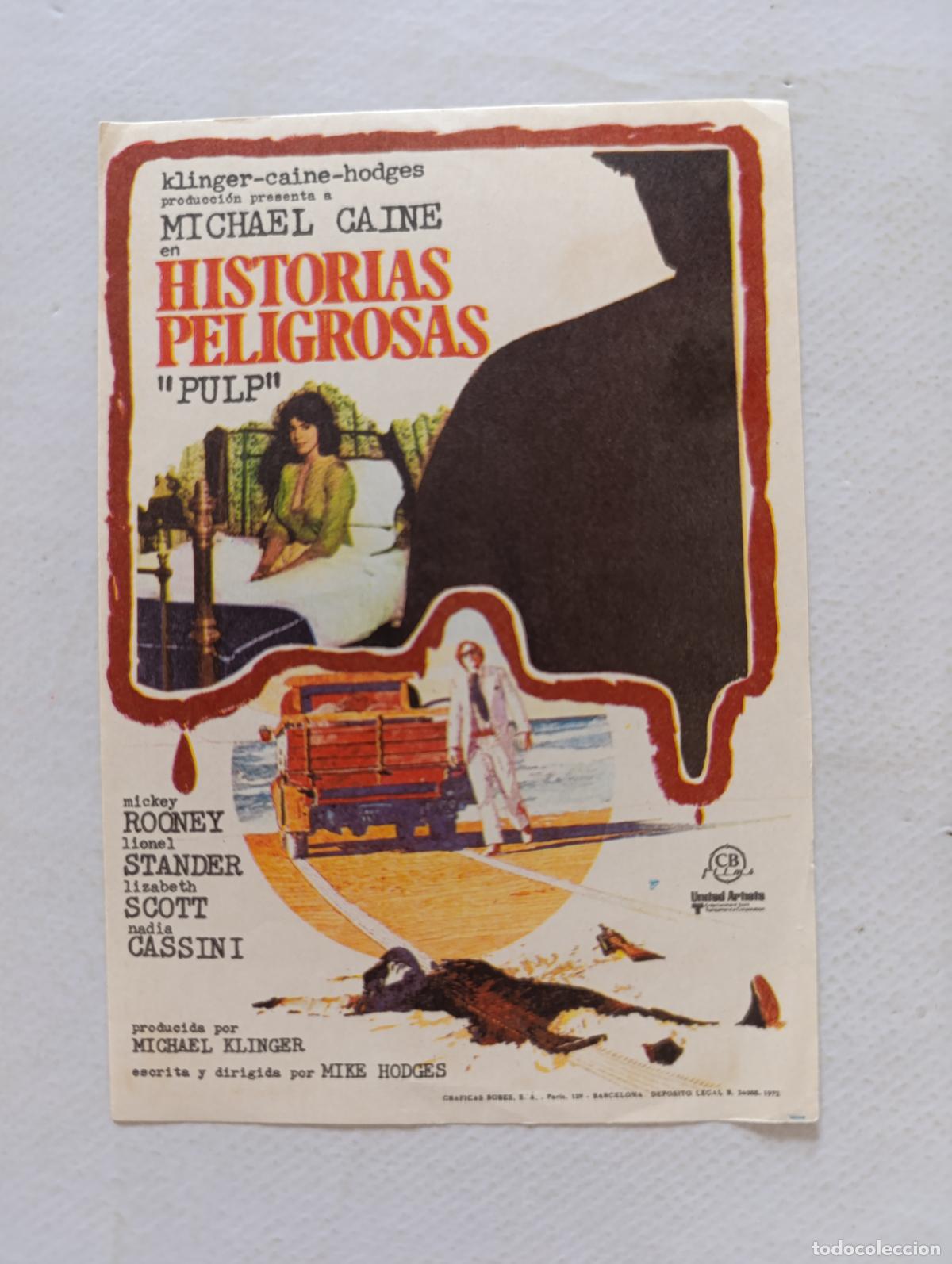 Cine: FOLLETO DE MANO - HISTORIAS PELIGROSAS - MICHAEL CAINE - SIN PUBLICIDAD (148H)