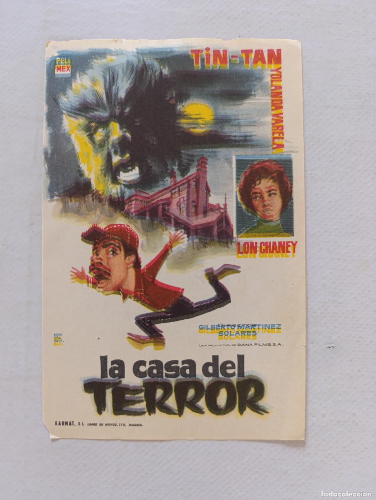 Cine: FOLLETO DE MANO - LA CASA DEL TERROR - TIN-TAN, LON CHANEY (148J)