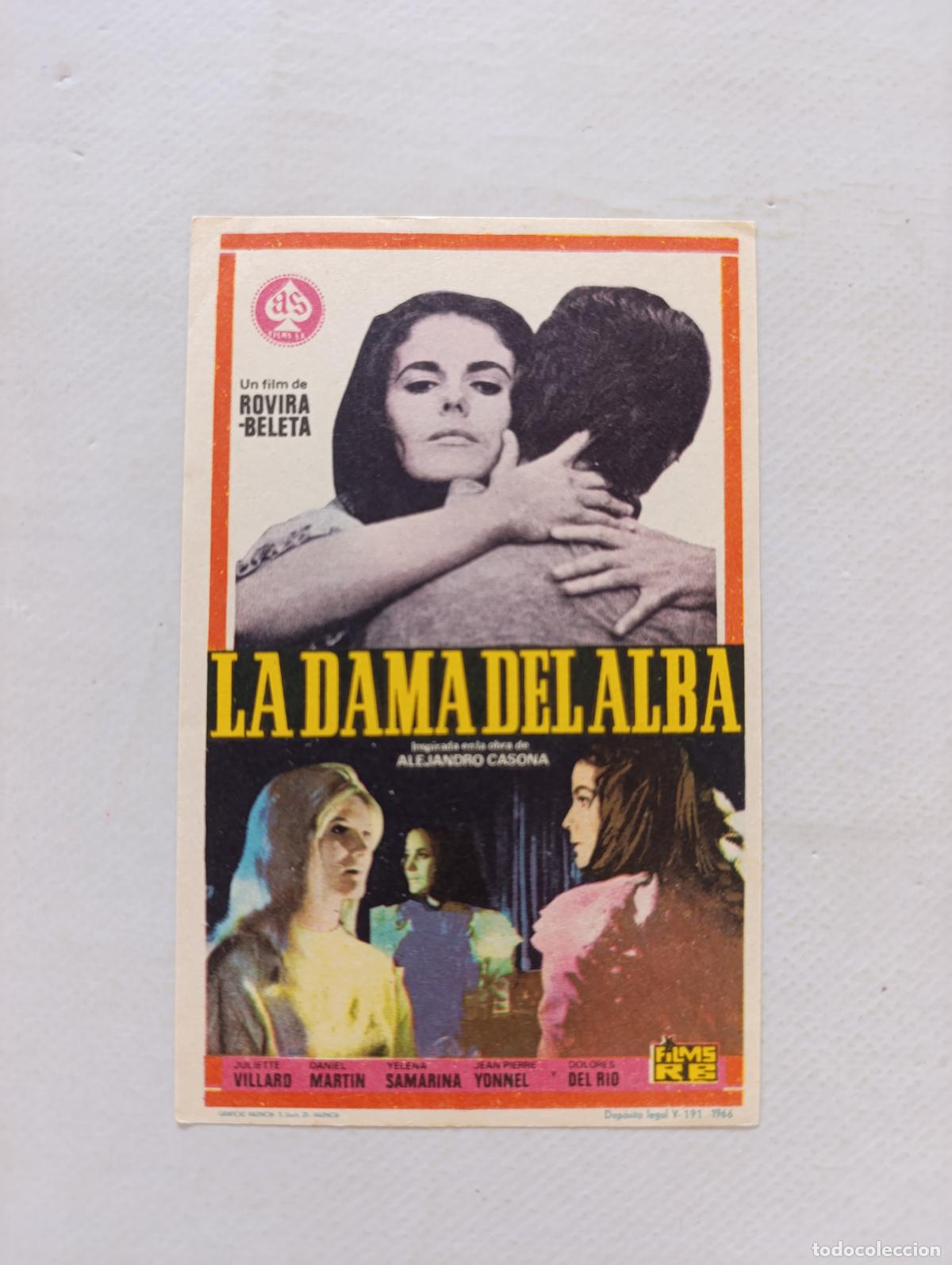 Cine: FOLLETO DE MANO - LA DAMA DEL ALBA - SIN PUBLICIDAD (148J)