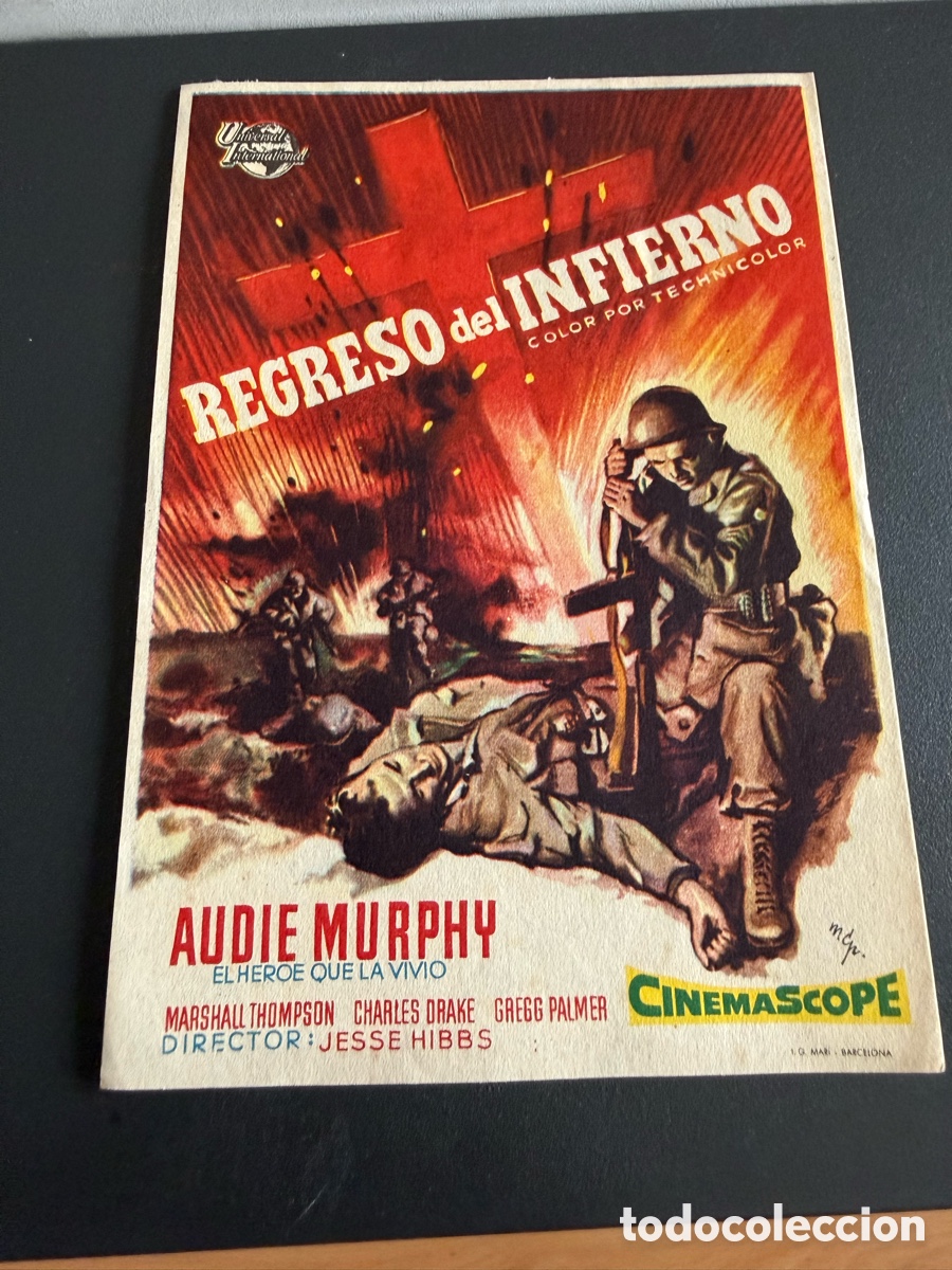 Cine: Folleto. Regreso al Infierno. - Foto 1