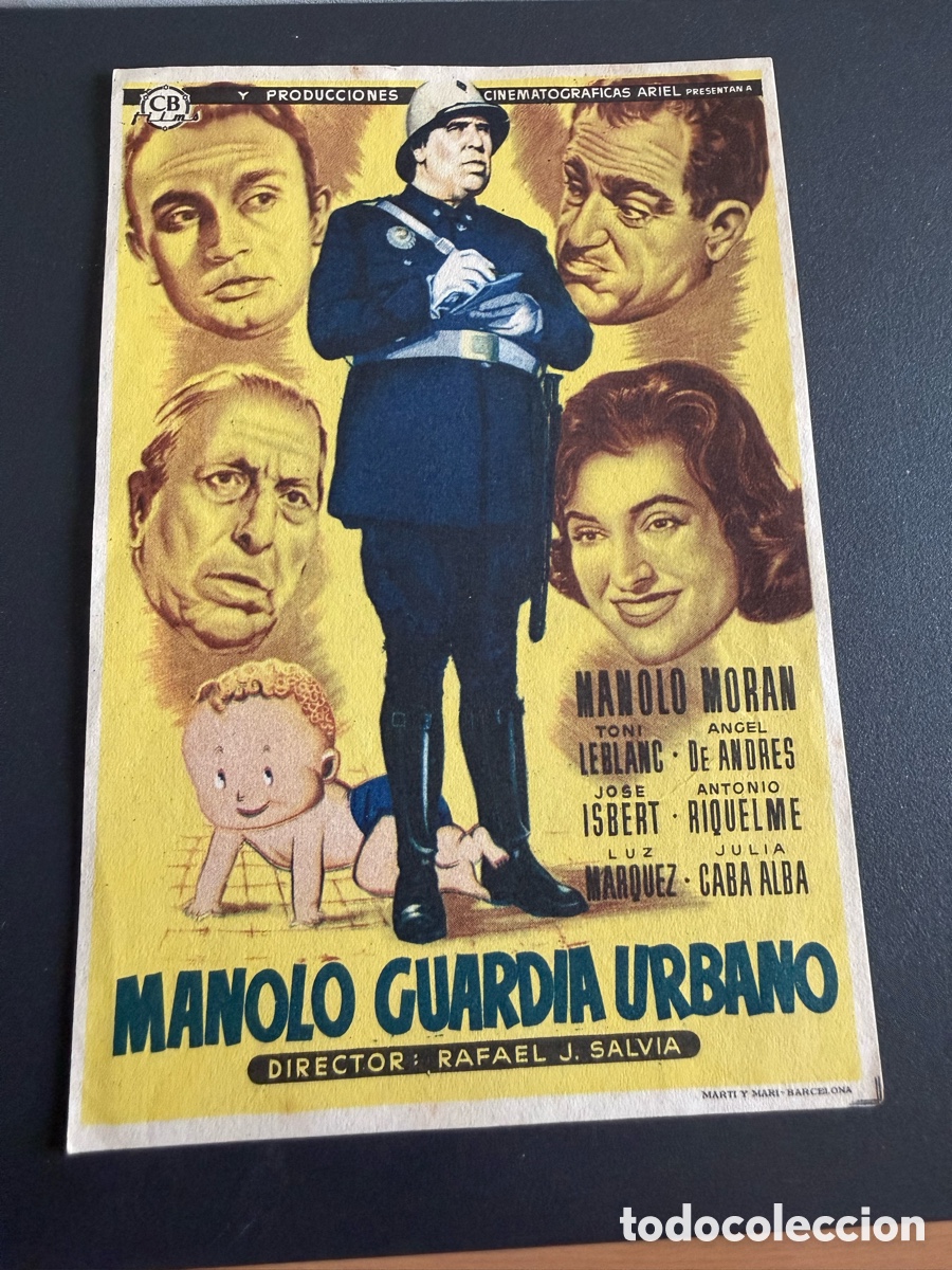 Cine: Folleto. MANOLO, GUARDIA URBANO