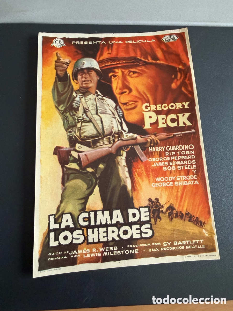 Cine: Folleto. LA CIMA DE LOS H&Eacute;ROES