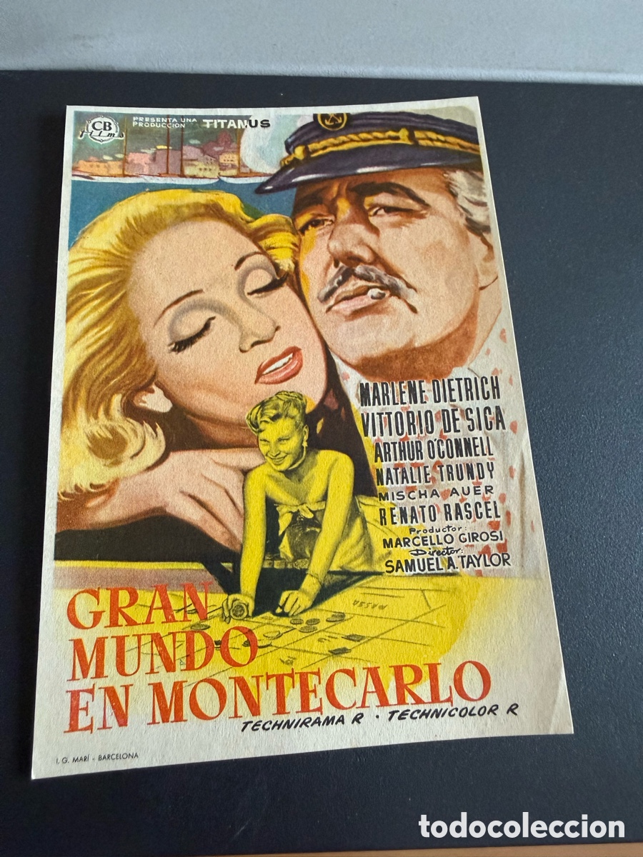 Cine: Folleto. GRAN MUNDO EN MONTECARLO