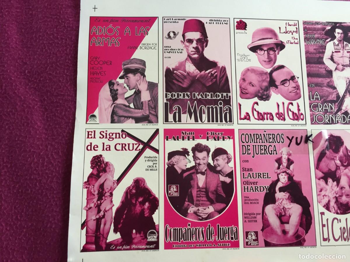 Cine: PRUEBA DE IMPRENTA DE 10 ANTIGUOS PROGRAMAS DE CINE EN CARTON - Foto 2