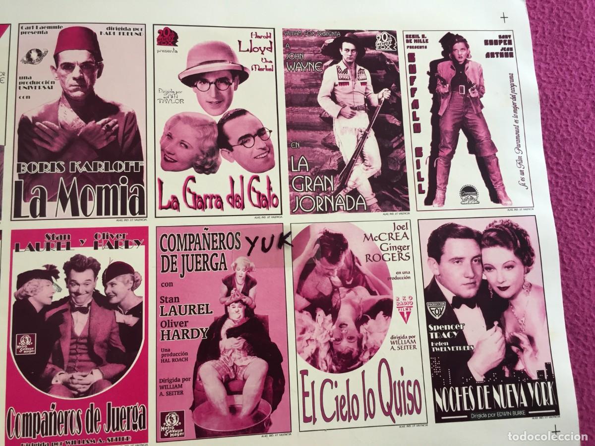 Cine: PRUEBA DE IMPRENTA DE 10 ANTIGUOS PROGRAMAS DE CINE EN CARTON - Foto 3