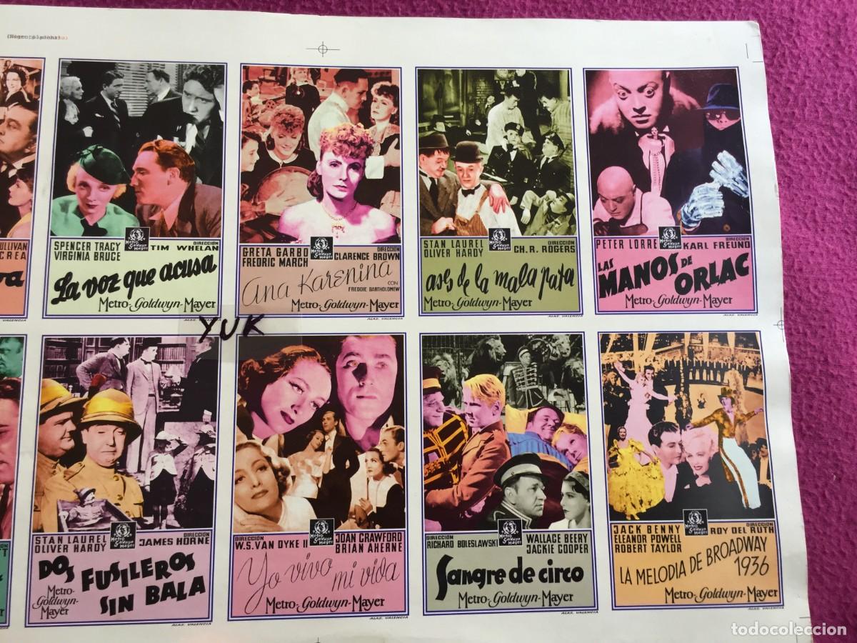Cine: PRUEBA DE IMPRENTA DE 10 ANTIGUOS PROGRAMAS DE CINE EN CARTON - Foto 7