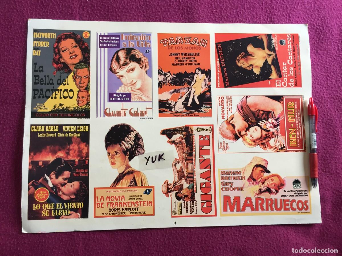Cine: PRUEBA DE IMPRENTA DE 9 ANTIGUOS PROGRAMAS DE CINE EN CARTON - Foto 1