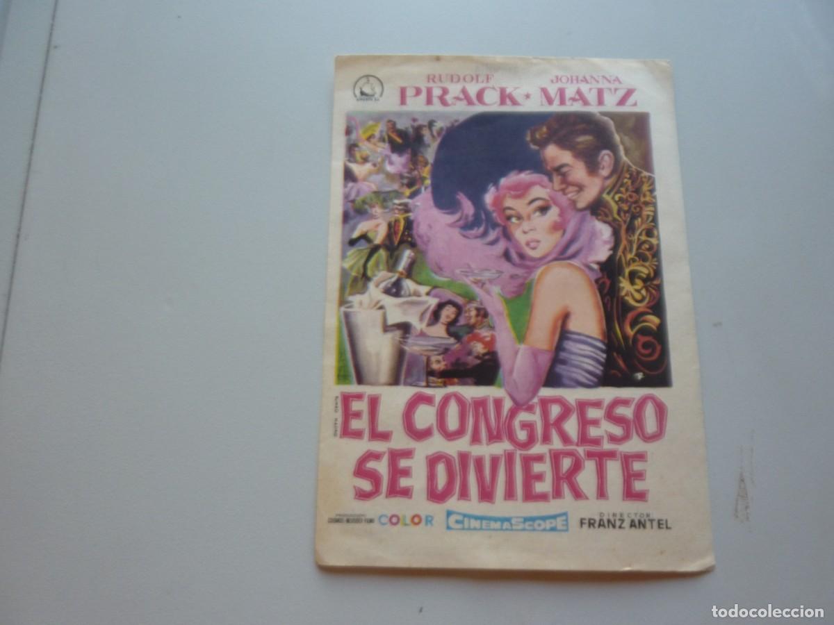 Cine: Folleto de cine EL CONGRESO SE DIVIERTE con publicidad