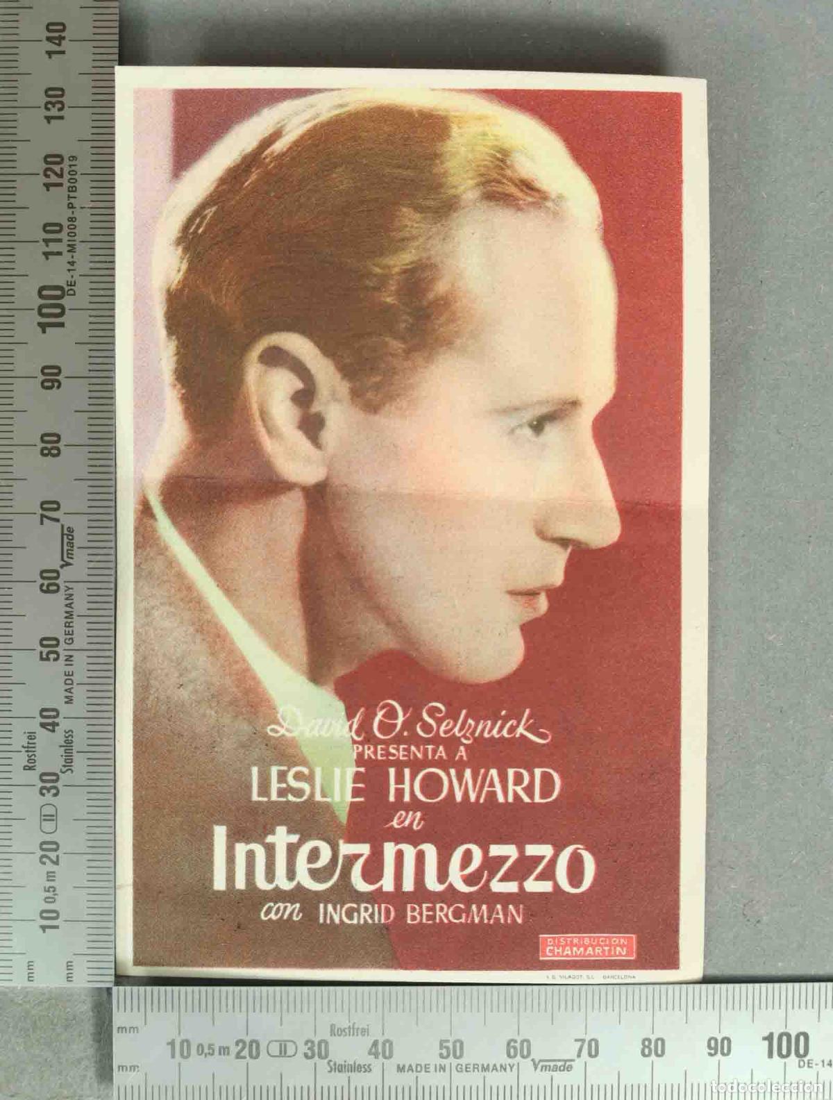 Cine: PROGRAMA DE CINE. Intermezzo - David O. Selznick, Leslie Howard, Ingrid Bergman -