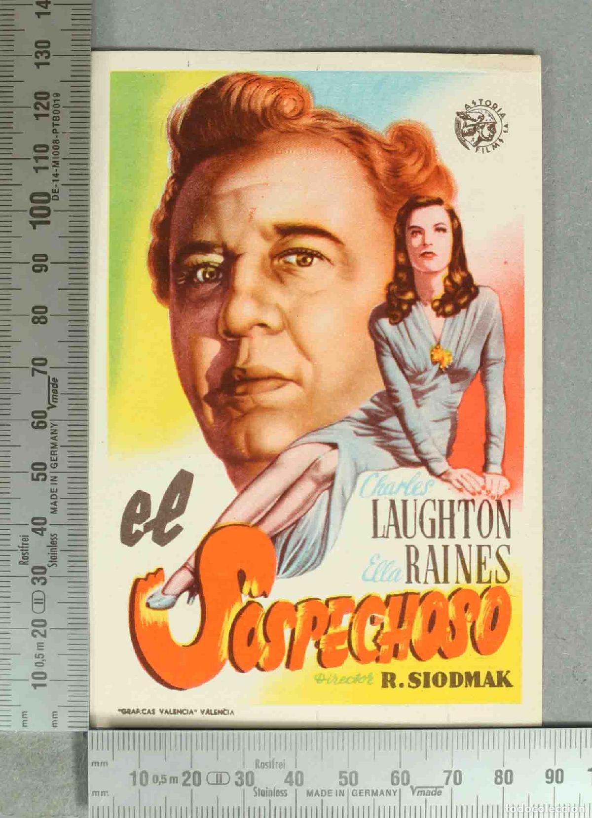 Cine: PROGRAMA DE CINE. El sospechoso - Robert Siodmak, Charles Laughton, Ella Raines