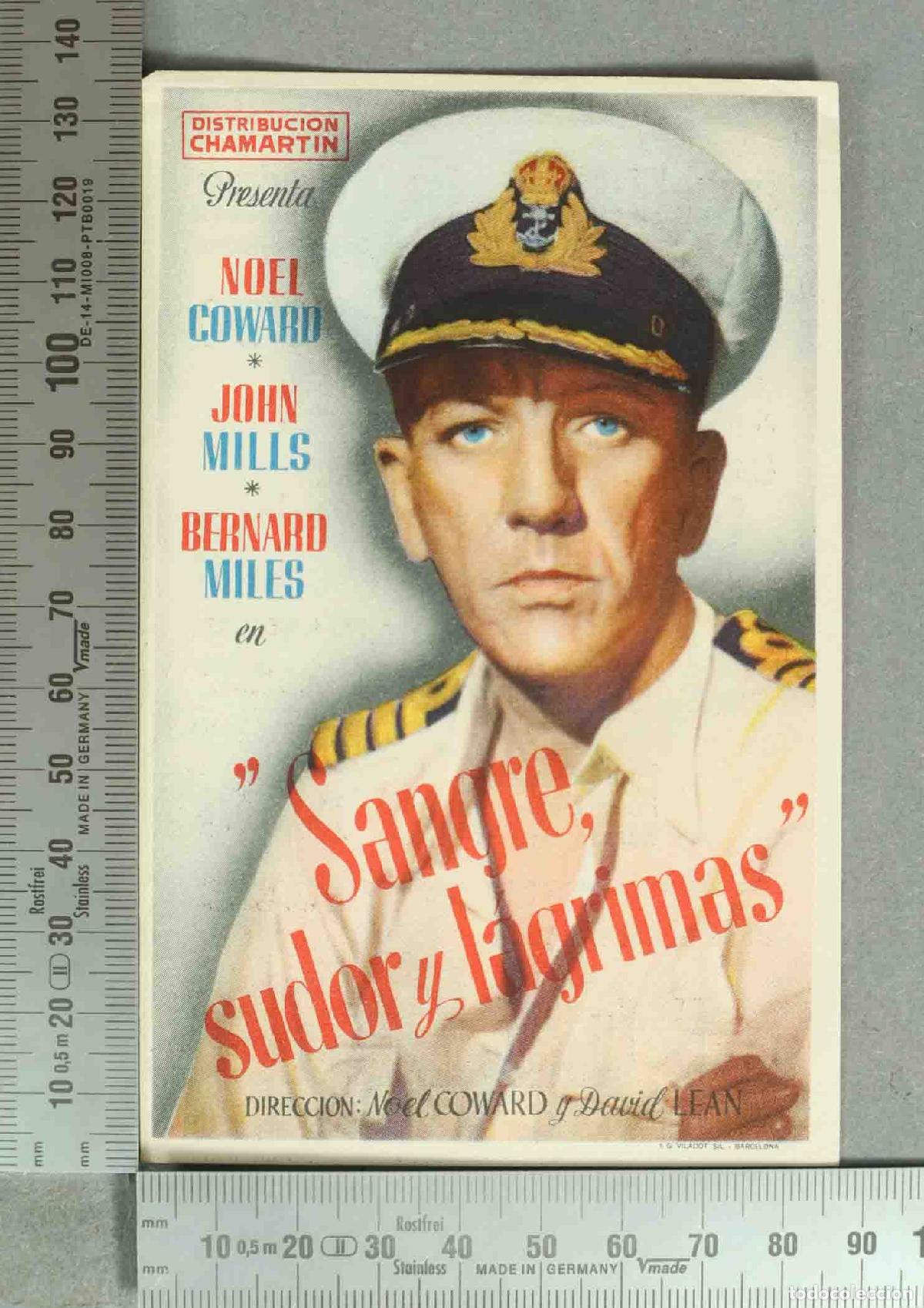Cine: PROGRAMA DE CINE. Sangre, sudor y l&aacute;grimas - No&euml;l Coward, David Lean, John Mills, Bernard Miles