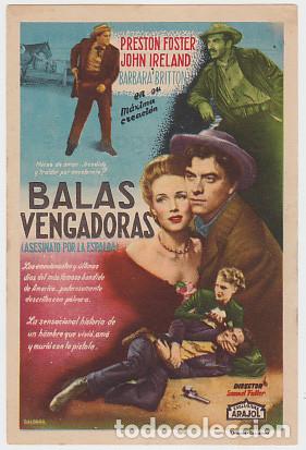 Cine: BALAS VENGADORAS (con publicidad)