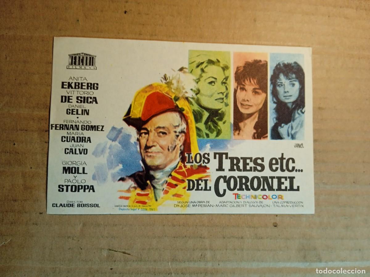 Cine: FOLLETO DE MANO SIN PUBLICIDAD LOS TRES ETC. DEL CORONEL
