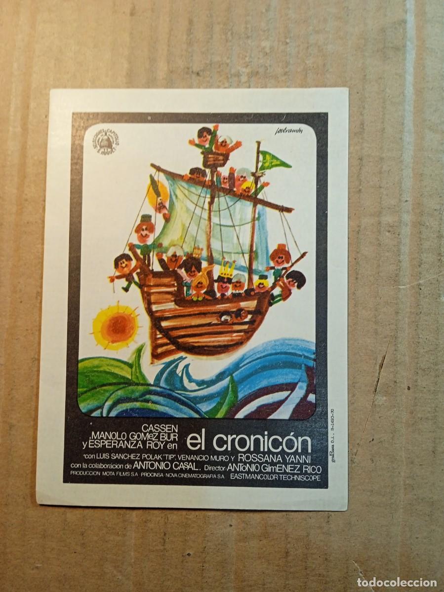 Cine: FOLLETO DE MANO SIN PUBLICIDAD EL CRONICON