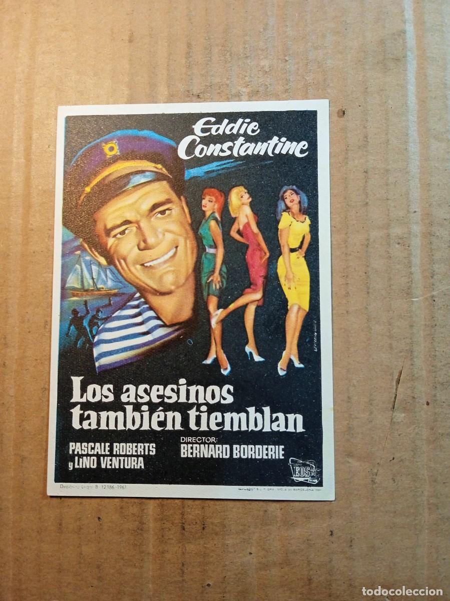 Cine: FOLLETO DE MANO SIN PUBLICIDAD LOS ASESINOS TAMBIEN TIEMBLAN