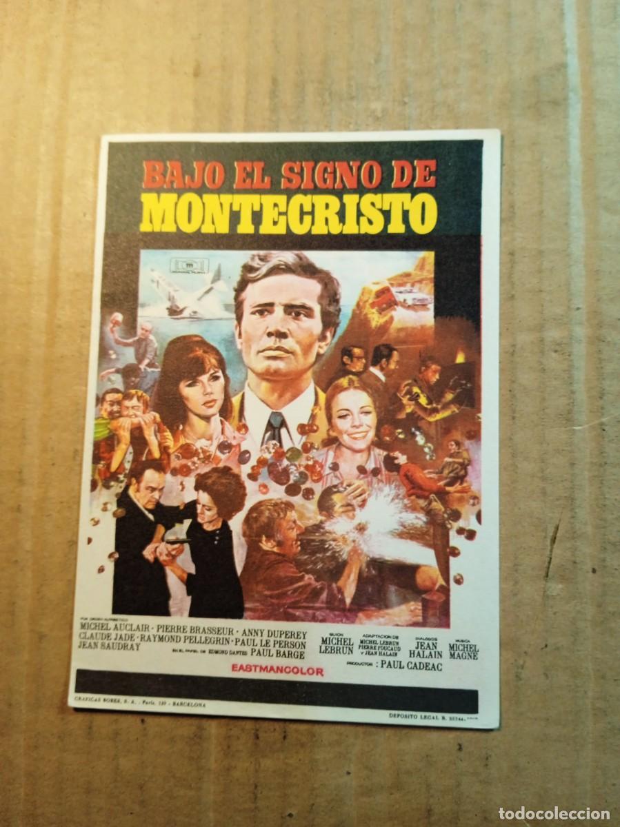 Cine: FOLLETO DE MANO SIN PUBLICIDAD BAJO EL SIGNO DE MONTECRISTO