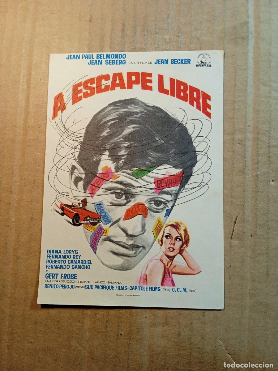 Cine: FOLLETO DE MANO SIN PUBLICIDAD A ESCAPE LIBRE