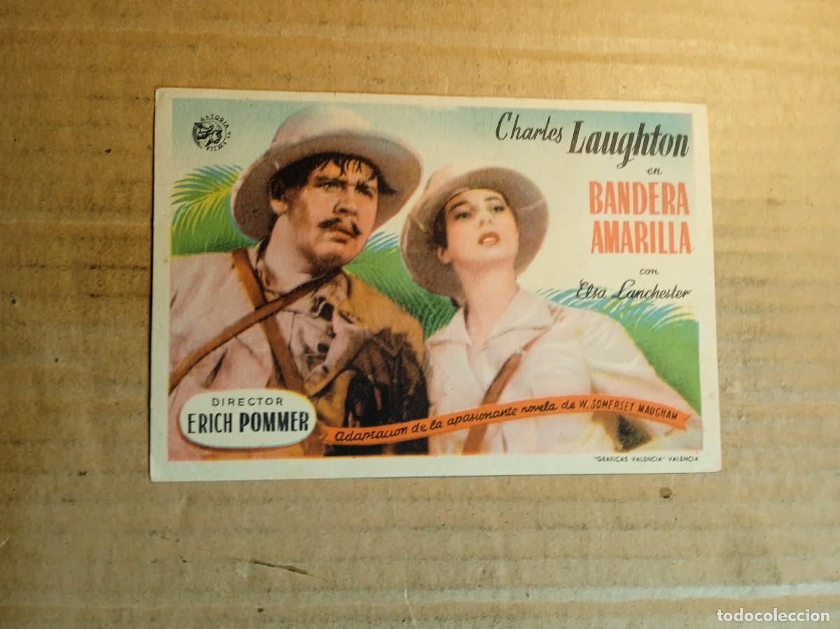  Flyers Publicitaires de films Anciens: FOLLETO DE MANO SIN PUBLICIDAD BANDERA AMARILLA