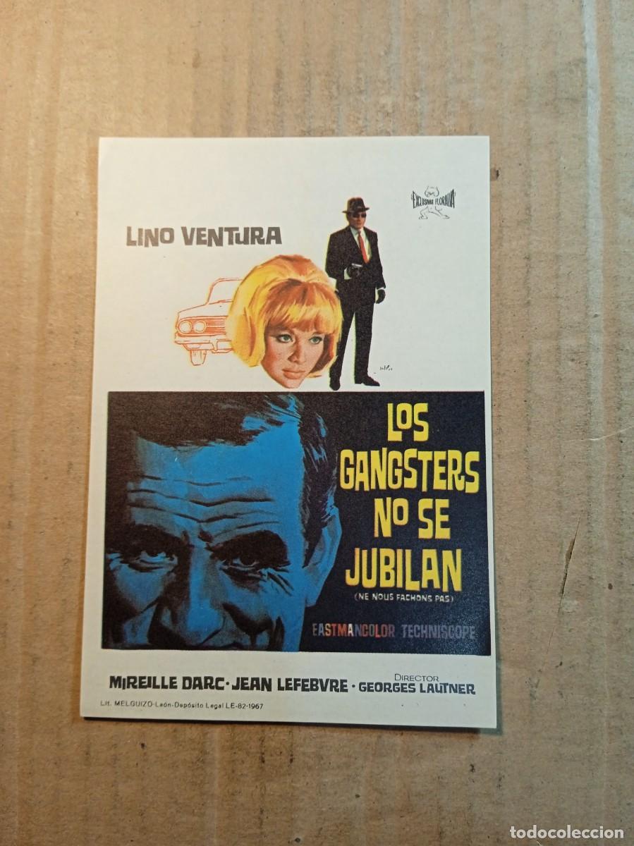 Cine: FOLLETO DE MANO SIN PUBLICIDAD LOS GANGSTERS NO SE JUBILAN
