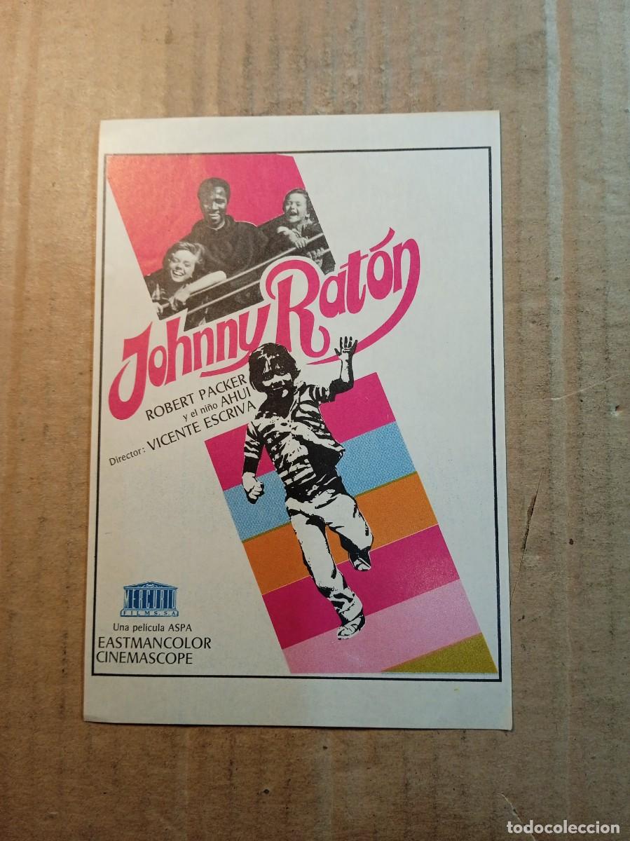 Cine: FOLLETO DE MANO SIN PUBLICIDAD JOHNNY RATON